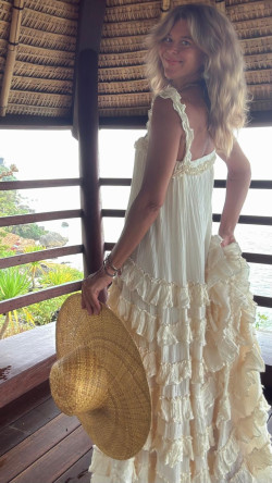 TOMASA vestido largo tirantes