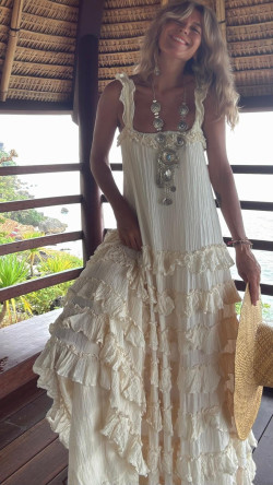 TOMASA vestido largo tirantes