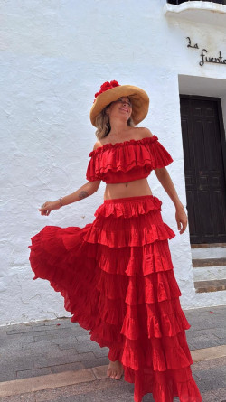 MADROÑO crop top, rojo