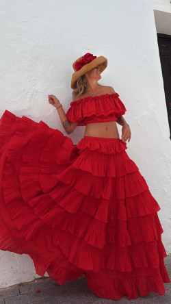 MADROÑO crop top, rojo