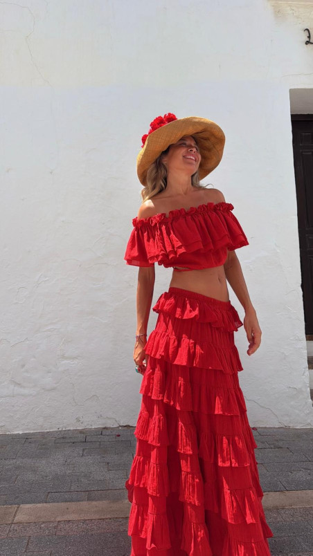 MADROÑO crop top, rojo