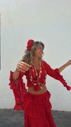 NITA blusa, roja