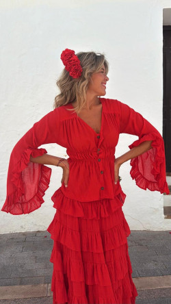 NITA blusa, roja