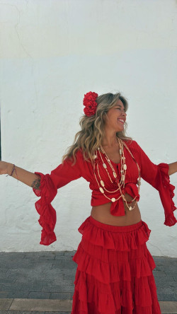 NITA blusa, roja