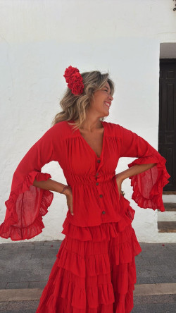 NITA blusa, roja