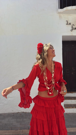 NITA blusa, roja