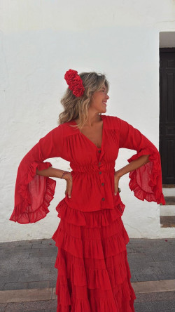 NITA blusa, roja