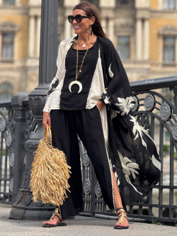 MORENA negro, top cáñamo