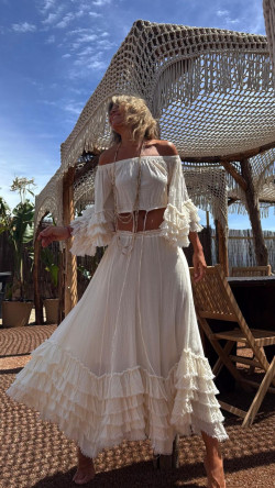 ALONDRA hueso, crop top
