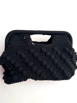 LOU, Negro Crochet Bolso