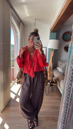 JULLI, Coral  Blusa