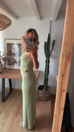 CAIN verde pastel, falda