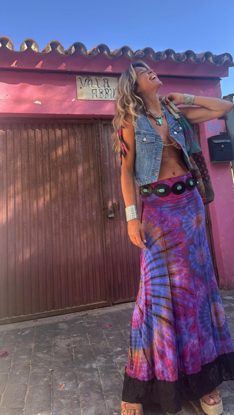 CHICHO falda tie morado
