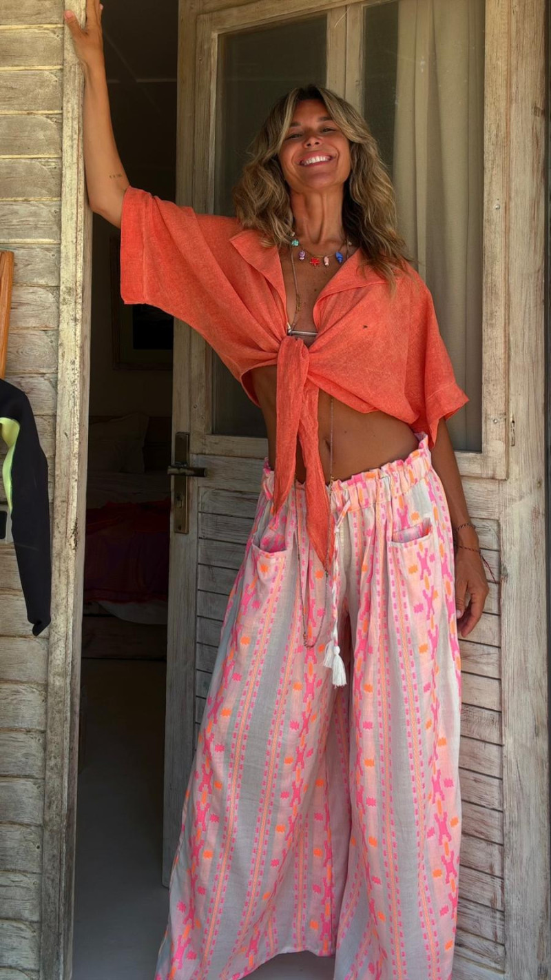 ALADIN pantalón blanco/fluor