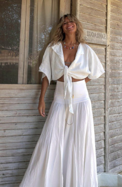 ANNURA, Falda Larga blanca