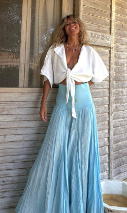 ANNURA, Falda Larga Azul