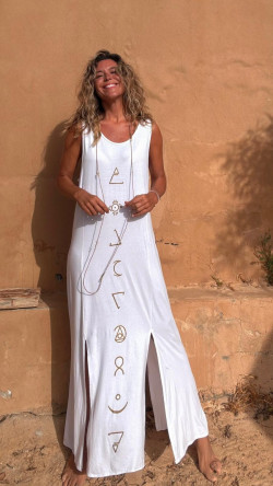 SOIRE blanco, vestido largo