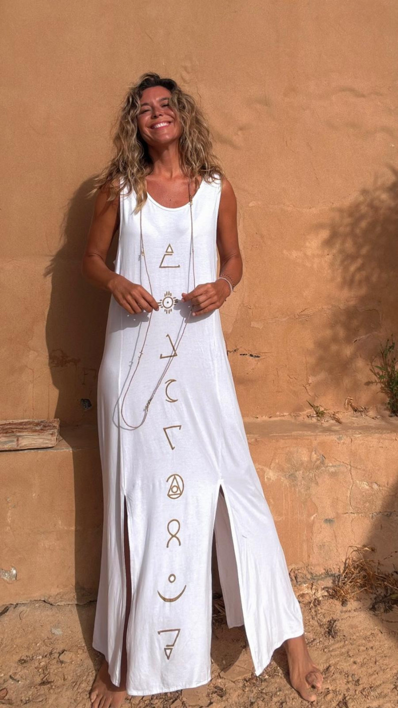 SOIRE blanco, vestido largo