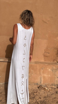 SOIRE blanco, vestido largo