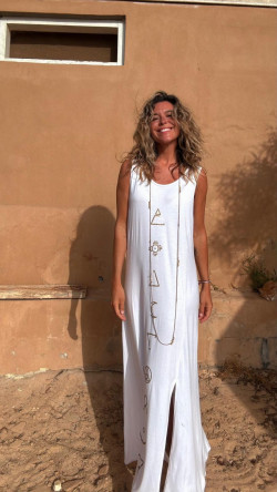 SOIRE blanco, vestido largo