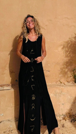 SOIRE negro, vestido largo