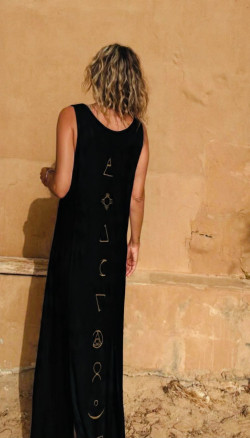SOIRE negro, vestido largo