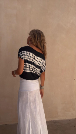 AIKE camiseta, negro/blanco