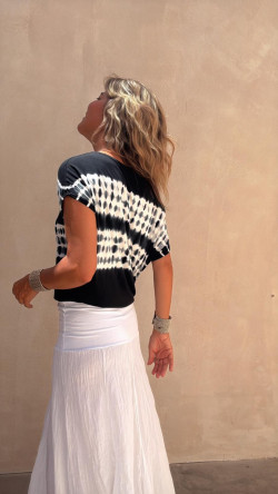 AIKE camiseta, negro/blanco