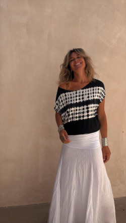 AIKE camiseta, negro/blanco