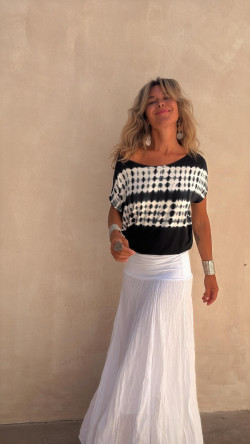 AIKE camiseta, negro/blanco