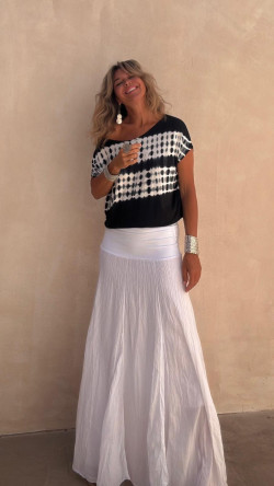 AIKE camiseta, negro/blanco