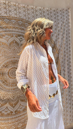 NAVARIDA blanco/beige, camisa