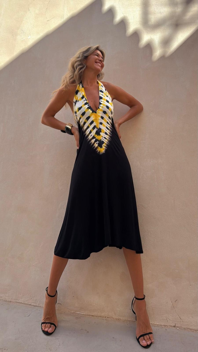 ANNURI vestido tie amarillo