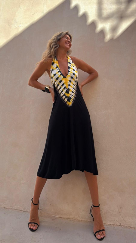 ANNURI vestido tie amarillo