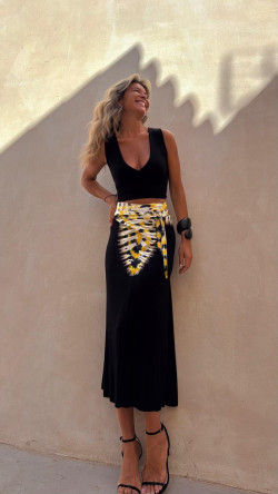 BRIE pantalón tie amarillo
