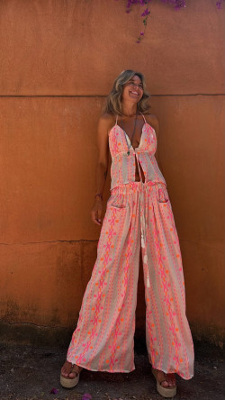ALADINA top, blanco /fluor