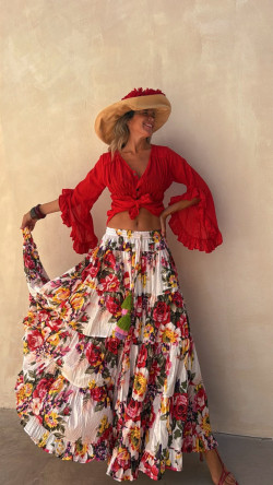 NITA blusa, roja