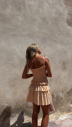 FIDEL melocotón, vestido corto