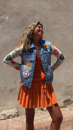 FIDEL naranja, vestido corto