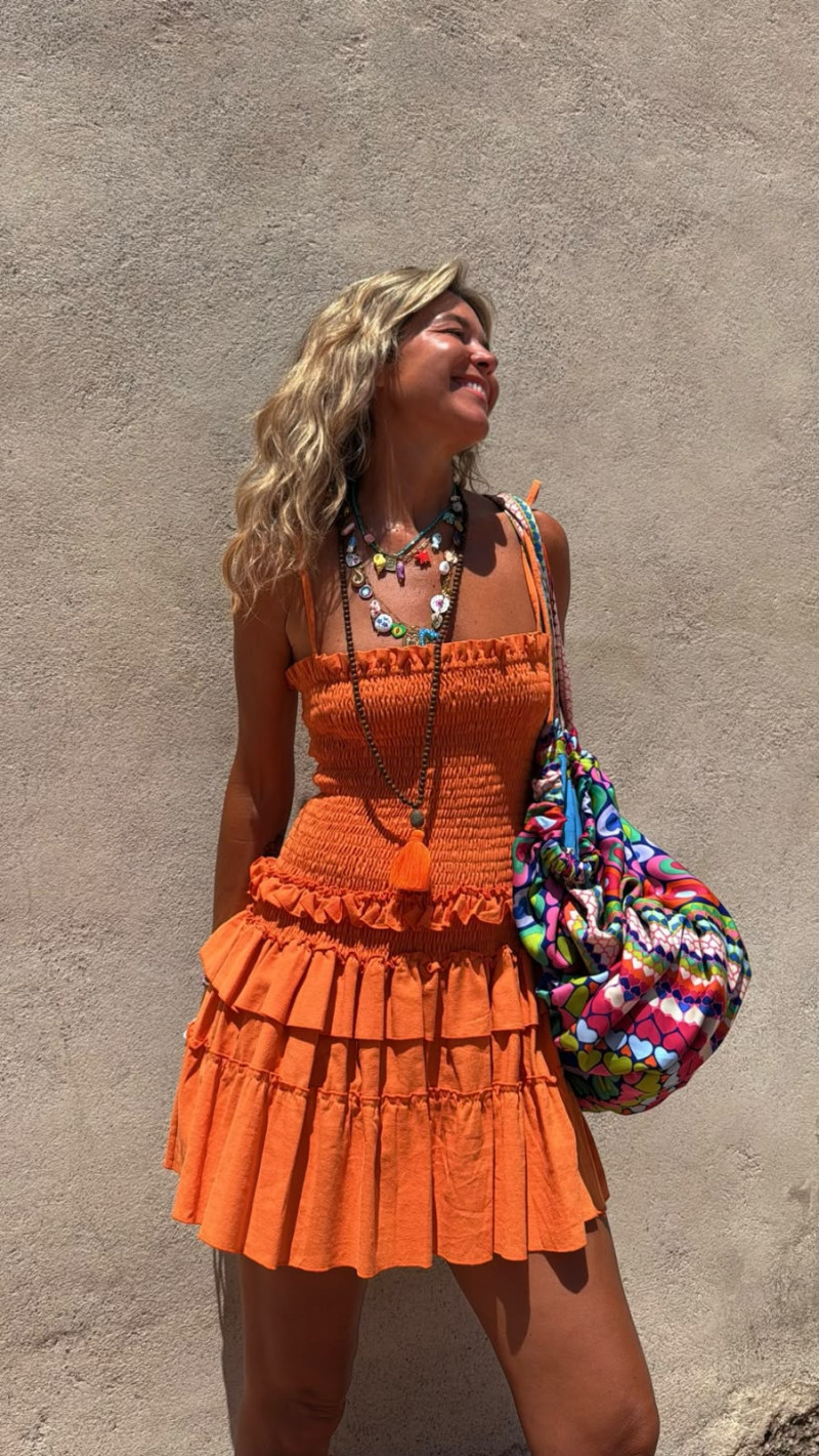 FIDEL naranja, vestido corto