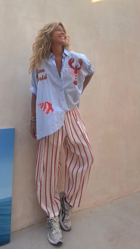 PIPER pantalón, rayas