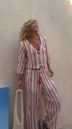 PIPER pantalón, rayas