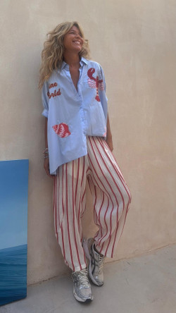 PIPER pantalón, rayas