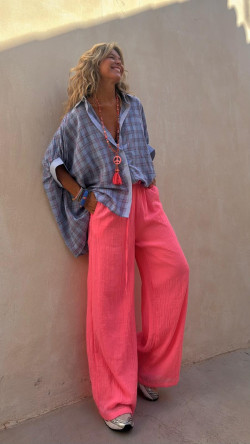 FRANCES pantalón, rosa fluor