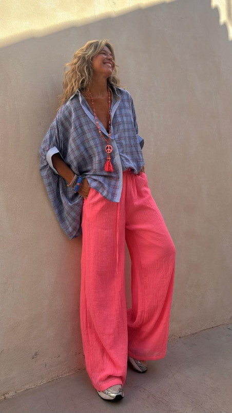 FRANCES pantalón, rosa fluor
