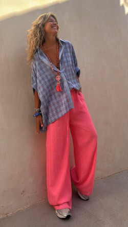 FRANCES pantalón, rosa fluor