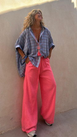 FRANCES pantalón, rosa fluor