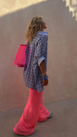 FRANCES pantalón, rosa fluor