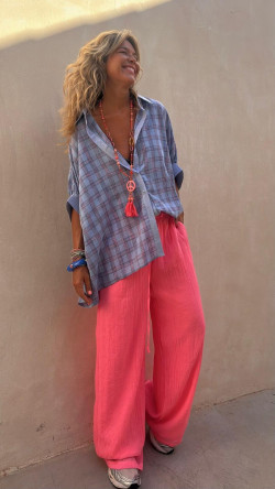 FRANCES pantalón, rosa fluor
