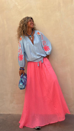 CORDEL blusa, celeste rayas